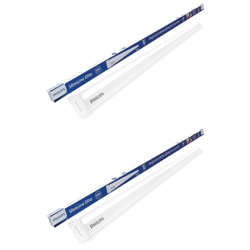 Image of Philips SlimLine Elite 50W LED Batten Light | High Brightness & Energy Efficient | Sleek Slim Design | Ideal for Home, Office & Commercial Use | CoolDay Light, Pack of 2