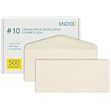 #10 Regular Color Cream Envelopes-Business Envelopes 4-1/8 x 9-1/2 Inch-Vellum Finish Sub 24/60 (Cream/500)