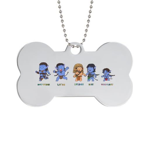 Avatar アバター ウェイ・オブ・ウォーター 犬 首輪 チェーン ペットのネックレス 犬用いペンダント ドッグタグ 骨型 タグ ロング ステンレス鋼製 首飾り 両面印刷 軽量 耐久性 人気 アクセサリー 個性 記念日 贈り物 プレゼント