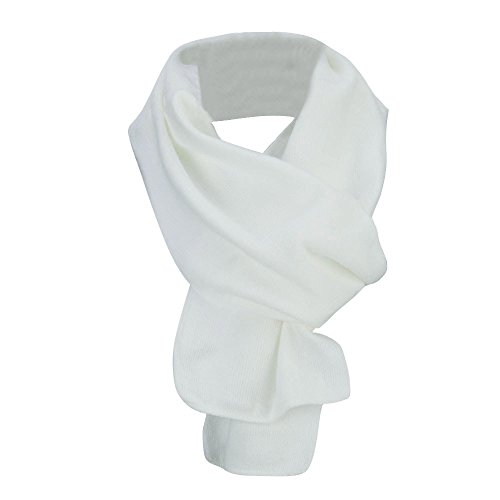 Acrylic Knit Classic Scarf - White OSFM