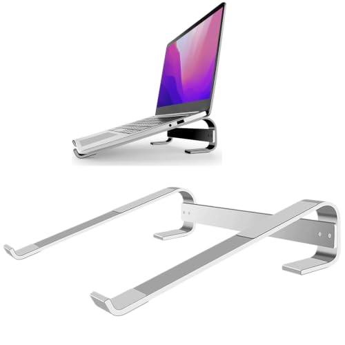 Portable Drum Pad Stand with Thermal Cooling, Premium Aluminum Desktop Mount Compatible with NI Maschine Plus 3 / Ableton Push 3, Stable & Lightweight Studio Accessory，Silver
