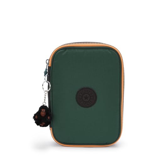 Kipling Capa feminina estampada com 100 canetas, acessórios organizados, materiais de arte, maquiagem, organizador de viagem, Tree House Bl, 8.25''L x 6''H x 2''D