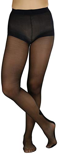 Image of ToBeInStyle Women's Classic Cuban Heel Contrast Backseam Sheers Pantyhose