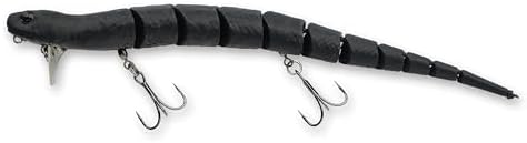 Savage Gear 3D Wake Snake Fishing Bait, 1 oz, Black Snake, Realistic Contours, Colors & Movement, Durable Construction, Versatile Rigging Options, Dual Treble Hook Configuration