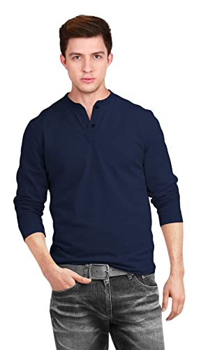 Image of fanideaz Men's Cotton Full Sleeve Henley T Shirts for Men