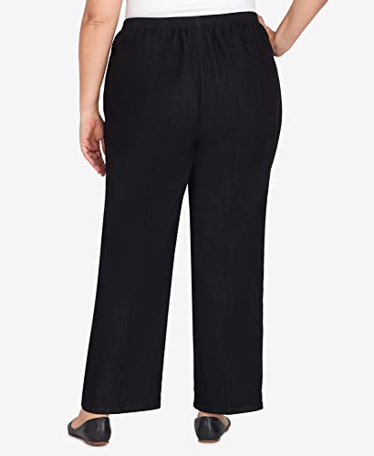 Alfred Dunner Women's Plus-Size Sleek Wide Leg Medium Length Pant Size 20W Onyx #TOP6