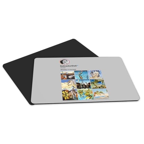 Sets de table Salvador Dali en caoutchouc gris grand format
