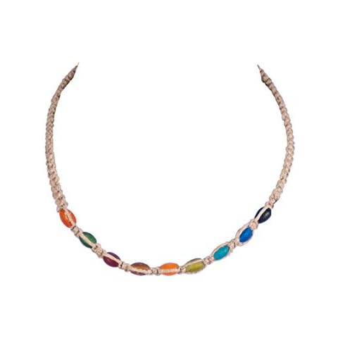 BlueRica Hemp Choker with Colourful Beads Cover