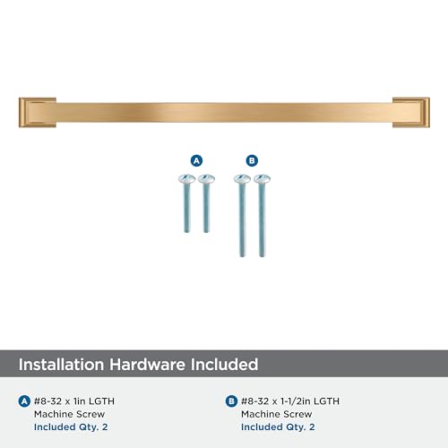 Image of Amerock Candler 12-5 /8 inch (320mm) Center-to-Center Champagne Bronze Cabinet Pull, BP29353CZ
