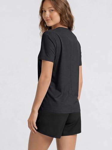 Image of ODODOS Women's Performance Cropped Tee Ultra Soft odSTRATUM Tech Short Sleeve Relaxed Top Crew Neck T-Shirts