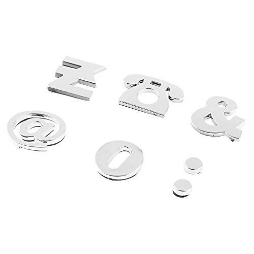 Kesoto 200Pcs Silver Auto 3D Emblem Badge Sticker Chrome Letters And Number For Cars Trucks Motorcycles #TOP6