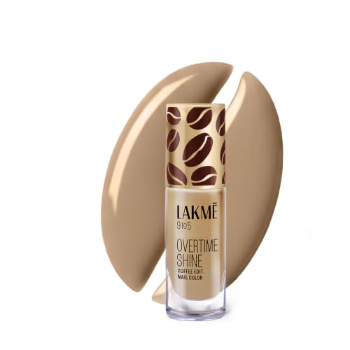 Image of Lakme 9 to 5 Overtime Shine Nail Polish - Coffee Edit- 03 Latte Love 6ml
