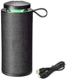 مكبر صوت ساوند بار لاسلكي بلوتوث محمول MP3 قابل لاعادة الشحن مع منفذ بطاقة TF , USB (اسود)