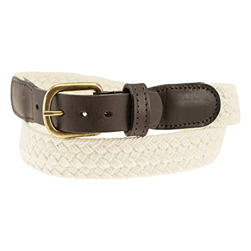 Thomas Bates Orlando Braided Cotton Leather Tab Belt