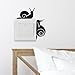 Adesivo da parete Due lumache Interruttore rimovibile Adesivo Soggiorno Decorativo Carta autoadesiva 9x14,8 cm Adesivo da parete Adesivo con citazione Wall Art PVC Vinile impermeabile