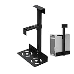 Adjustable Under Desk PC Mount CPU Desktop Computer Holder, Heavy-Duty Wall and Desk Mountable Bracket with Flexible Height and Width for , Office, Home PC Towers