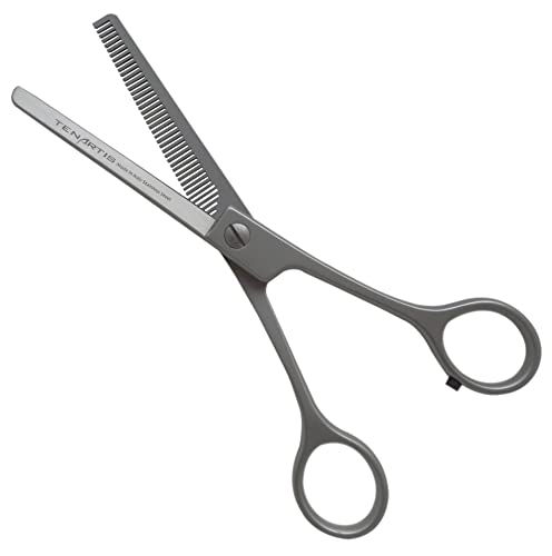 Tenartis 180 Stainless Steel Hair Thinning Scissors 6,25" - Made in Italy, Silver