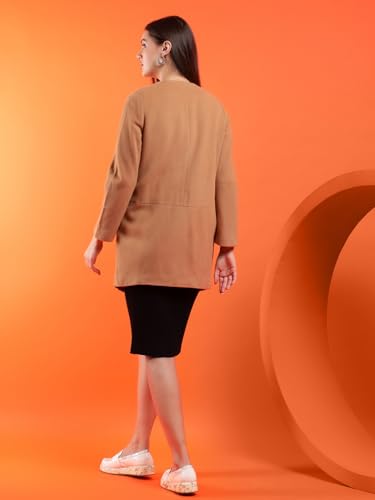 Image of KOTTY Womens Cotton Blend Standard Length Elegant Style Coat - Classic Style with Modern Detailing