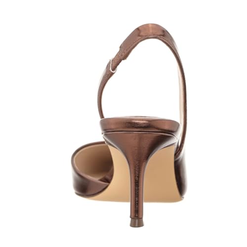 FYS Women Slip on Pointed Toe Pumps Kitten Mid Heel Slingbacks Office Wedding Prom Shoes Size 4-16 US3