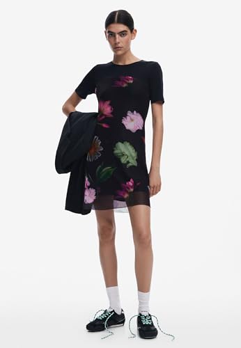 Desigual Vest_Hamburgo Vestito Casual, Nero, S Donna - 2