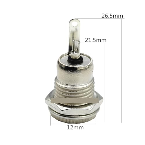Conector CC hembra DC099 de 5.5 x 2.1 mm con tapa impermeable para panel de carga (10 uds) 4