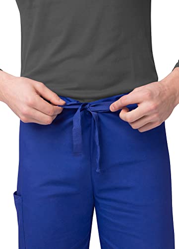 Sivvan Unisex Scrubs - Classic V-Neck Top & Drawstring Pants Scrub Set - S8400 - Royal Blue - S #TOP4