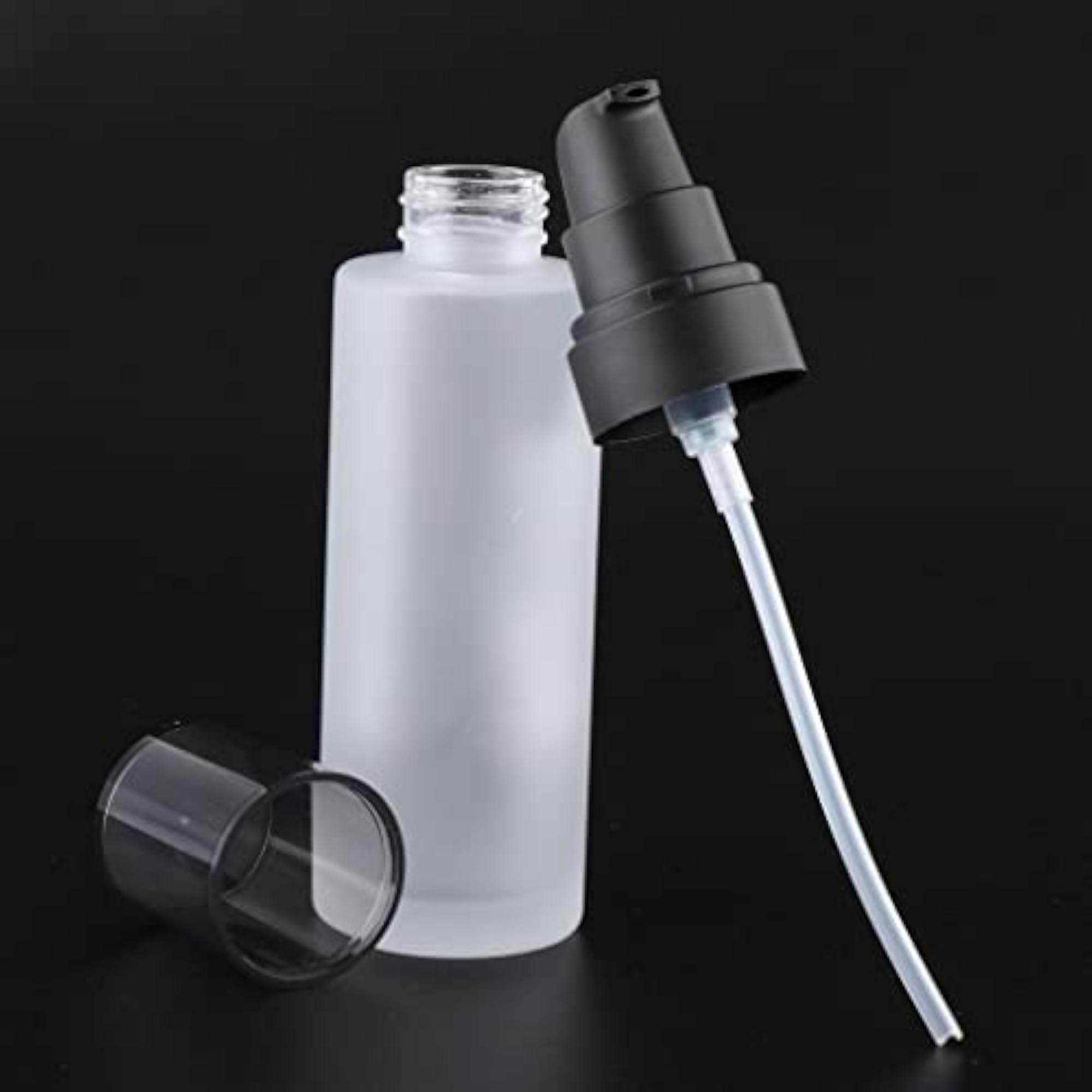 4XEmpty Glass Lotion Cream Pump Bottle Travel Serum Containers