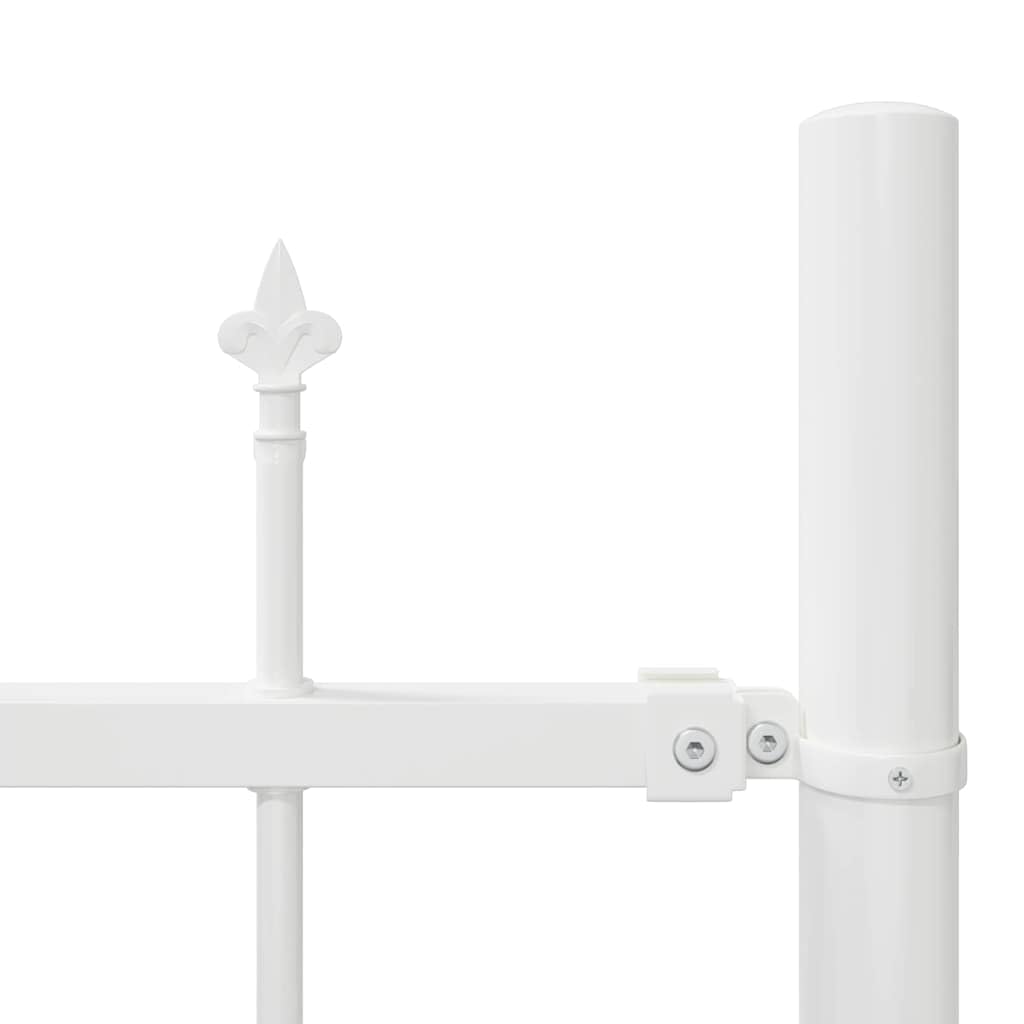 Valla de jardín Juego de 6 piezas, color blanco, 170 x 140 cm, acero recubierto de polvo, diseño moderno, solución de protección visual robusta para jardín, terraza, balcón y camping