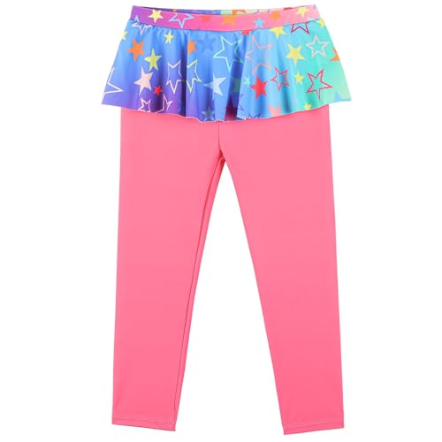 Image of TFJH E Girls Long Sleeve Swimsuits Skirt 2-Pieces Rash Guard Set Sun Protection UV 50+