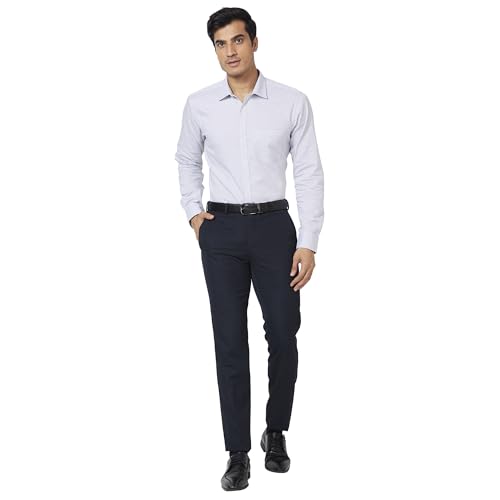 Image of Park Avenue Men's Pure Cotton Checks Pattern Slim Fit Semi Cutaway Collar Full Sleeve Formal Shirt