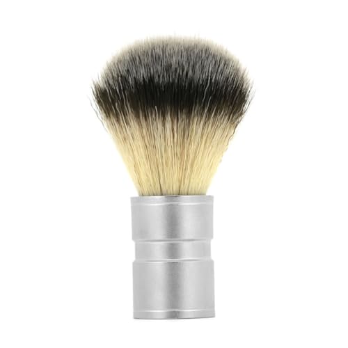 FRCOLOR 1pc Men's Shaving Beard Brush Alloy Handle Nylon Brush for Mustache Goatee Whiskers
