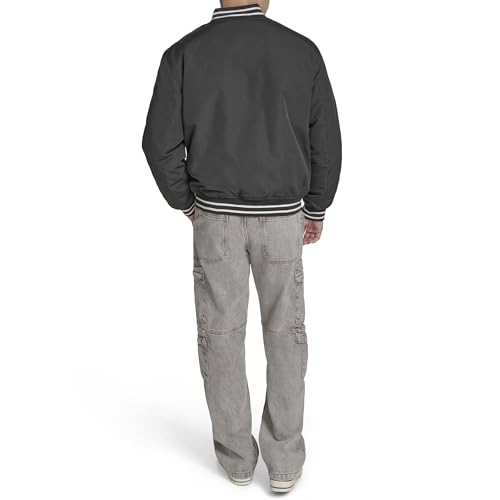 Image of Champion Men's Logo Striped-trim Varsity Jacket