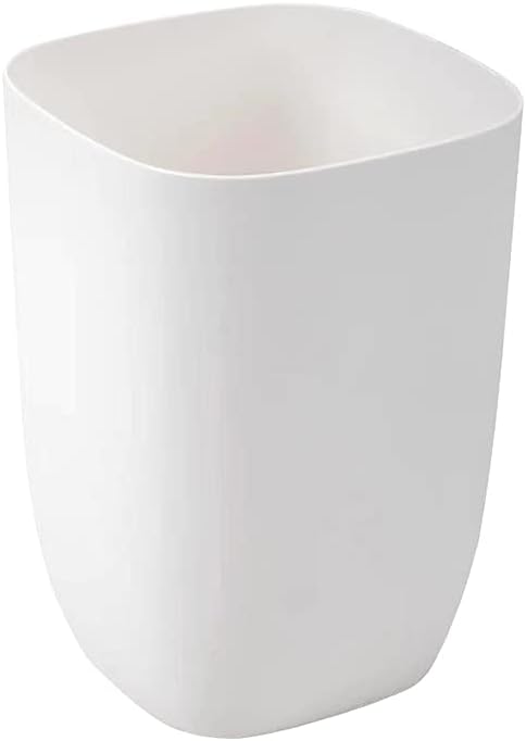 mingol 7L Slim Matte White Bathroom and Office Trash Can