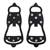 - Picos para zapatos - 8 tacos antideslizantes para botas - agarre de agarre para zapatos - para mujeres hombres invierno al aire libre escalada pesca