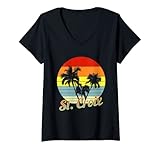 Photo Gallery donna st. croix retro tropicale palme vacanza maglietta con collo a v Photo Gallery donna st. croix retro tropicale palme vacanza maglietta con collo a v