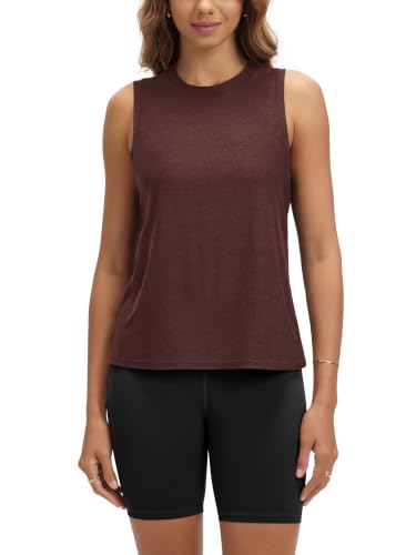 Image of ODODOS Women's Performance Tank Ultra Soft odSTRATUM Tech Sleeveless Tee Shirts High Crew Neck Pullover Top