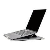 スマリー スタンド付きパソコンケース グレー SM-PC01(GY) ノートパソコン用ケース ノートパソコン用カバー PCスタンド 薄型