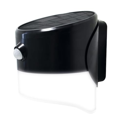 Applique murale solaire LED 200lm projecteur noir détecteur de mouvement