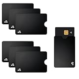 【Protection de vos informations personnelles】Protecteur de carte de crédit bloquant les RFID avec fonctionnalité de carte de visite sans contact. Protège les cartes Visa, les cartes de débit et les cartes bancaires. Compatible avec les étuis pour passeports RFID, les porte-cartes d'identité, les cartes de transport, les permis de conduire, les cartes d'identité NFC et les cartes RFID sans contact. Le bouclier RFID est doté d'une couche barrière opaque qui bloque les signaux des skimmers et des lecteurs électroniques.