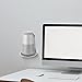 TXEsign Small Floating Shelf - 5 Inch Wall Mount Shelf for Speakers, Action Figures, Webcam, Mesh Router - Acrylic Speaker Mount (Silky White & Transparent)