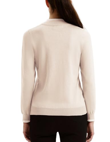 Image of JACK SMITH Quarter Zip Pullover Sweaters for Womens, Rib Polo Sweater Tops