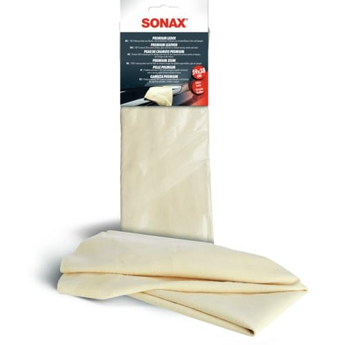 Peau de Chamois Cuir 100% Naturel SONAX pour une finition parfaite des vitrages