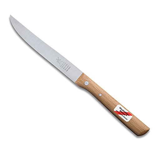 Windmühlenmesser Universalmesser Hahnefeder 13cm Buche