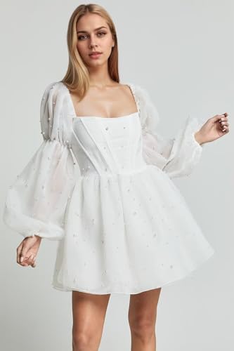 Xijun Short Homecoming Dresses for Teens 2025 Puffy Sleeve Corset Prom Dress A Line Party Mini Cocktail Gowns3