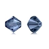 100pcs Adabele Austrian 3mm (0.12 Inch) Small Faceted Bicone Crystal Beads Dark Indigo Compatible wi