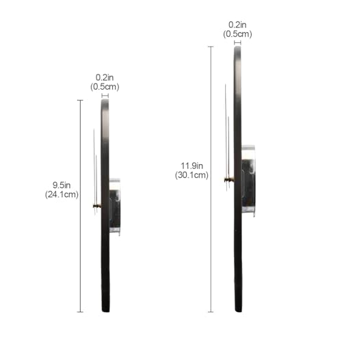 Reloj de pared ALAZA analógico redondo 11.9 pulgadas miniatura 4