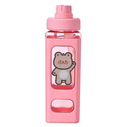 700ml Botella de Agua Deportiva con Pajita,Botella Kawaii de Bebida con Pegatina,Gran Capacidad Reutilizable A Prueba de Fugas Portátil para Escuela GimnasioDeportes Niños Bicicleta Tazas de Agua Jugo
