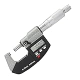 Précision: 0,002 mm Micrometre, 0-25 mm 0,001 mm Digital électronique Micromètre extérieur 0-25 mm avec extra grand LCD Outils de mesure d\'écran, Haute précision(Type C)