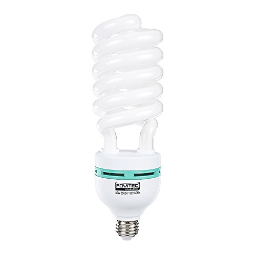 Fovitec - 1x 85 Watt Daylight Fluorescent Light Bulb for Video & Photography - [1 Pack][85 W][CFL][90+ CRI][5500K Full Spectrum]