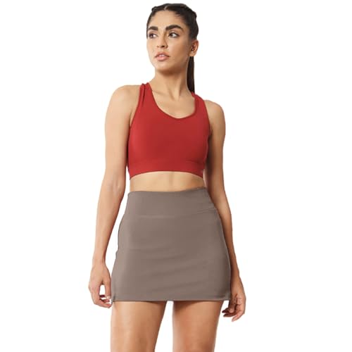 Image of Mehrang Skirt with Shorts for Women's & Girl's Solid High Waist Flared Skater Short Mini Skirt